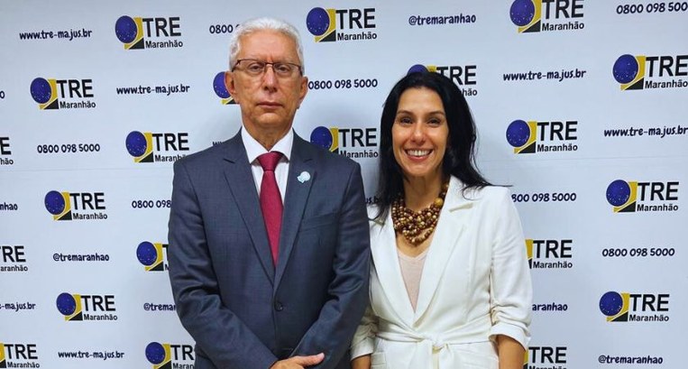 Juiz Júlio Praseres e juíza Manoella Faria, auxiliares da Presidência e Corregedoria do TRE-MA, ...